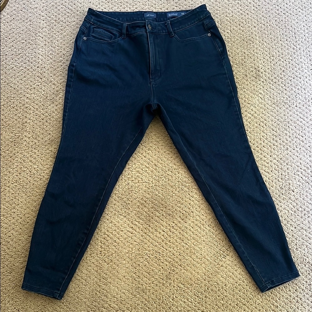 J. Jill Women's High Rise Legging Jeans - Dark Blue